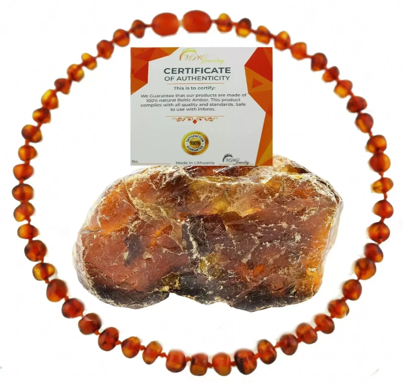 Genuine Amber Bracelet Necklace Anklet Real Beads Multicolor Unpolished Boy Girl