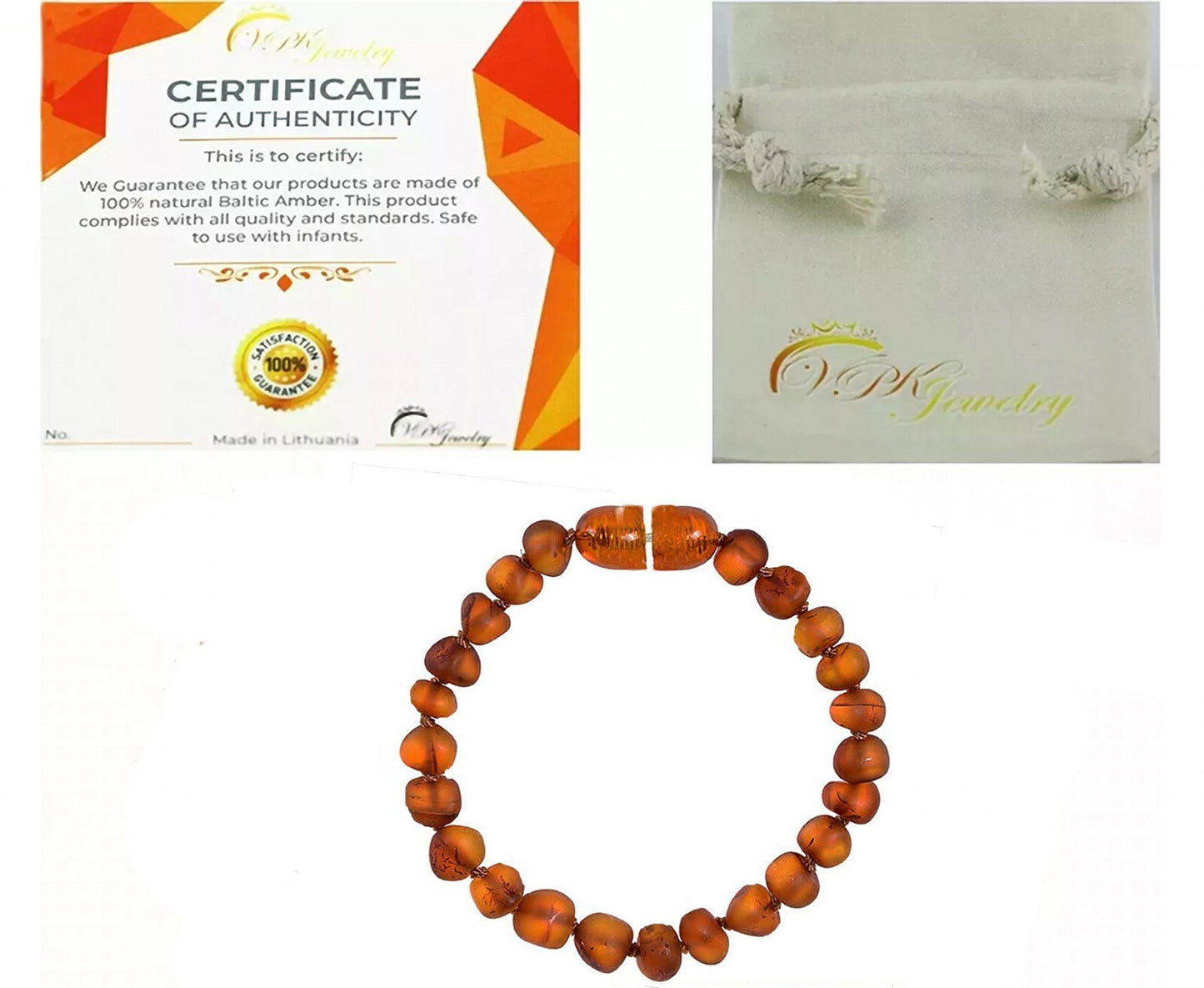 Genuine Amber Bracelet Necklace Anklet Real Beads Multicolor Unpolished Boy Girl