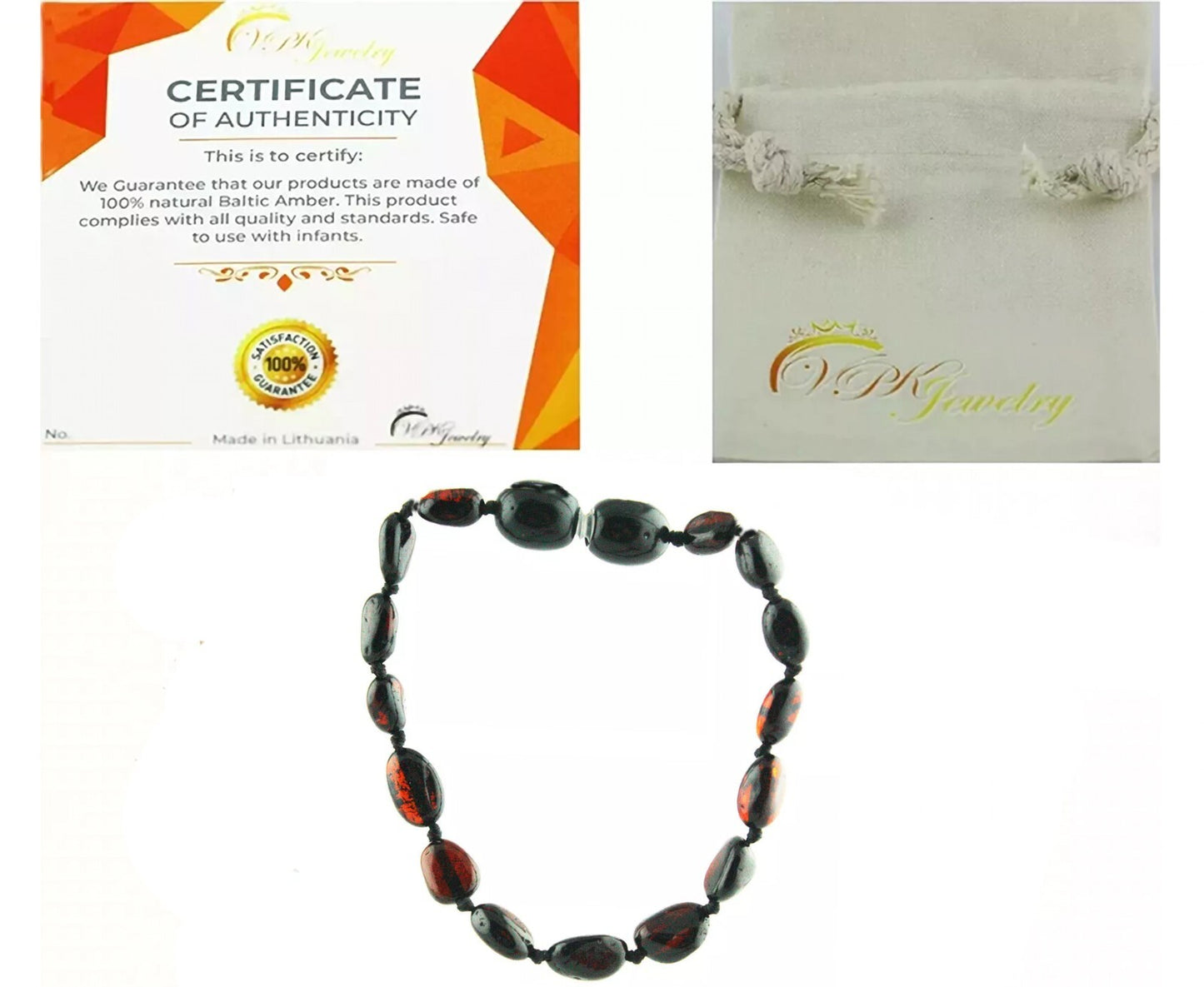 Genuine Amber Bracelet Necklace Anklet Real Beads Multicolor Unpolished Boy Girl