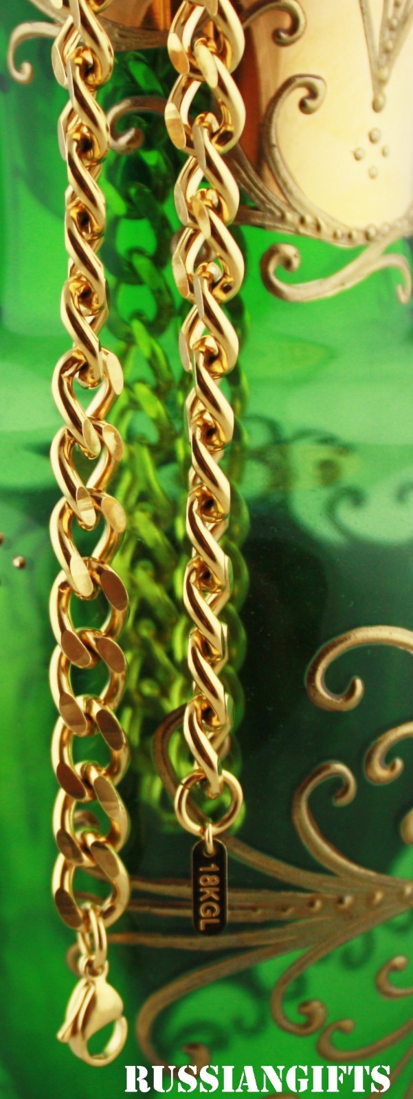 18k gold plat Link Curb Cuban Chain Necklace Bracelet 6mm 7-36'' VPKJewelry