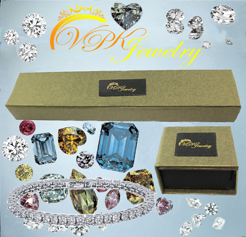 Tennis Love Bracelet White Yellow 18k Gold Plated 5mm Simulated Cubic Zirconia