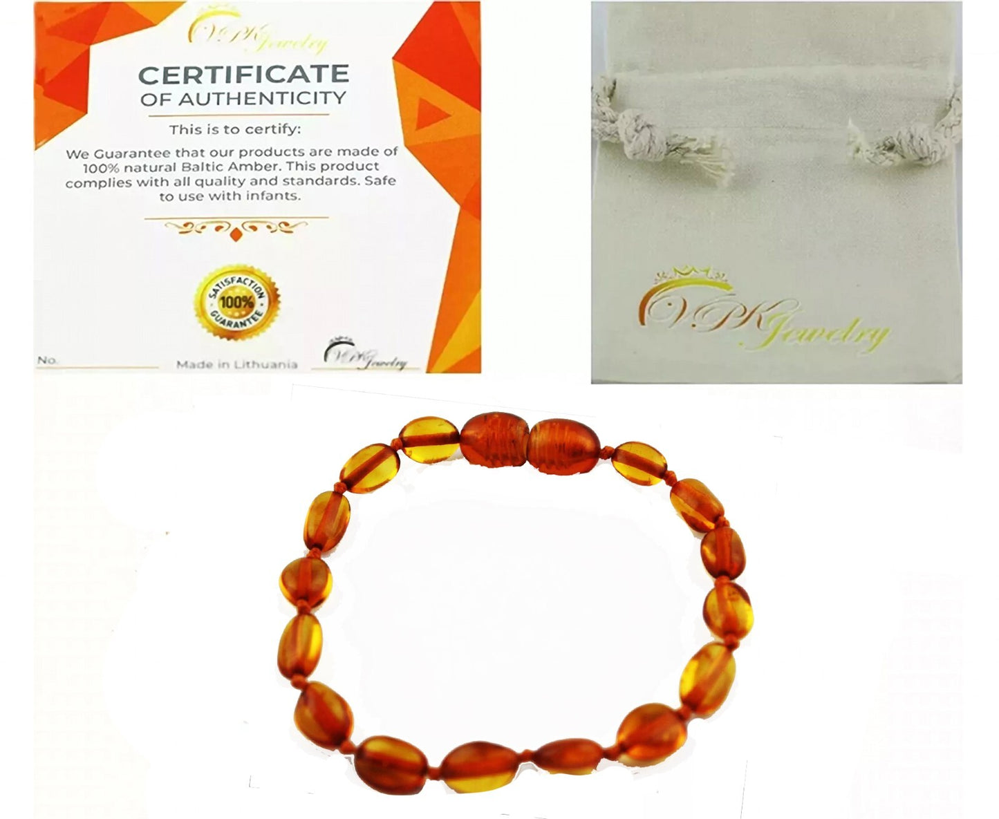 Genuine Amber Bracelet Necklace Anklet Real Beads Multicolor Unpolished Boy Girl