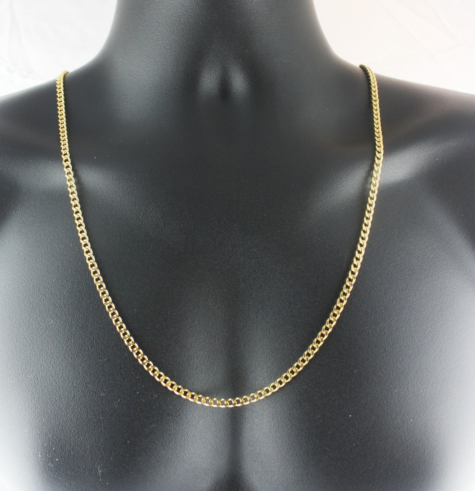 18k gold plat Link Curb Cuban Chain Necklace Bracelet 4mm 7-36'' VPKJewelry