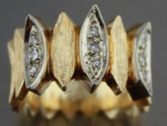 Real 14k Gold Eternity Ring 7.7 gr Size 6 top quality CZ USA Seller