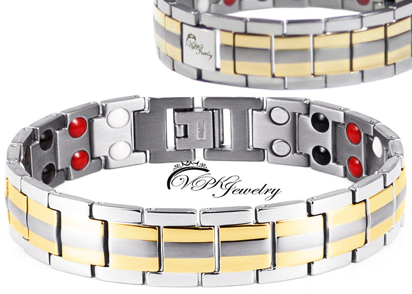 Magnet bracelet Magnetic Titanium Therapy Bangle Adjuster New VPKJewelry