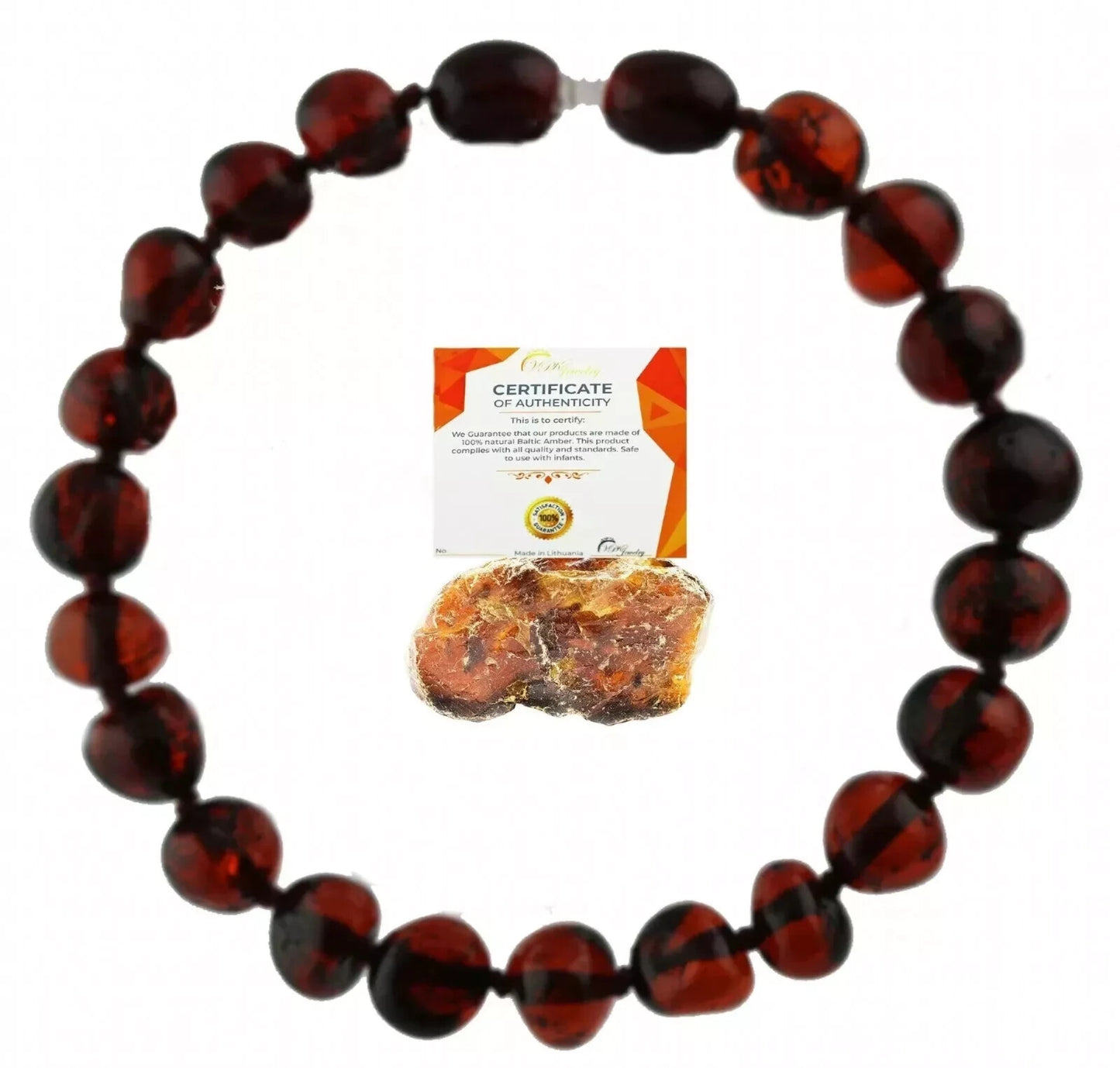 Genuine Amber Bracelet Necklace Anklet Real Beads Multicolor Unpolished Boy Girl