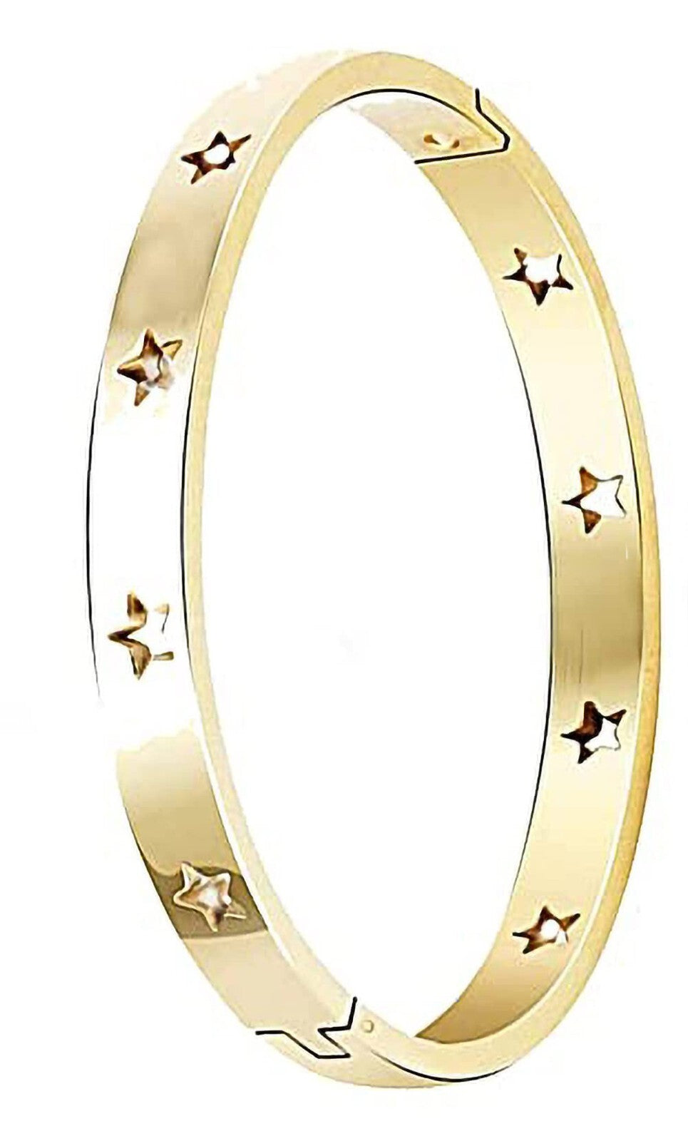 Bracelet 14k gold plated women's men girl Stainless steel bangle