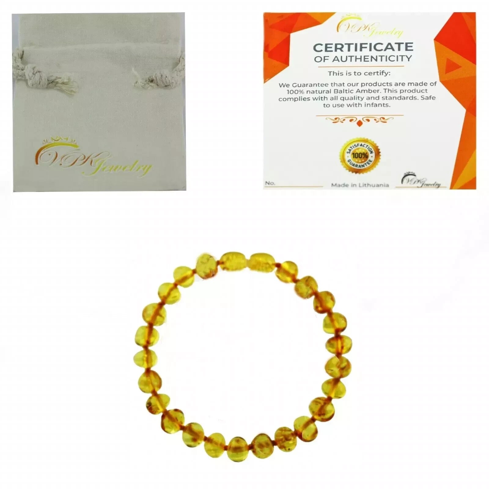 Genuine Amber Bracelet Necklace Anklet Real Beads Multicolor Unpolished Boy Girl