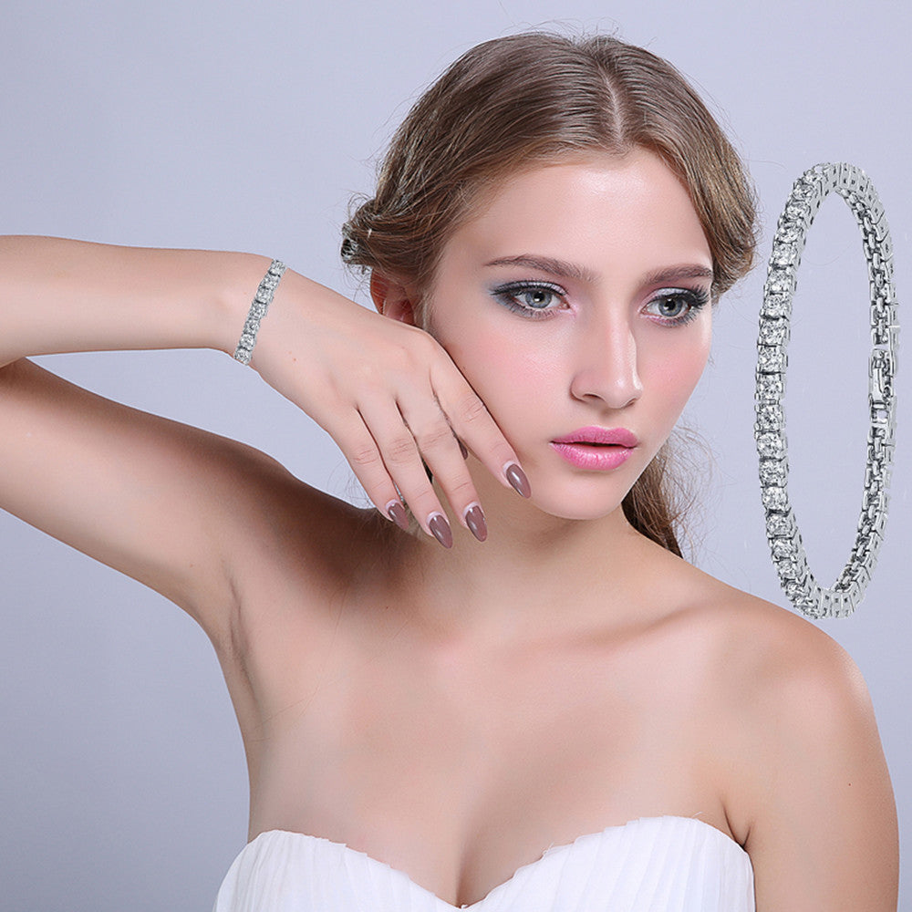 Tennis Bracelet 18k Gold Plated 12.00 ct 4mm for Women 7.5'' 7'' 6.7''