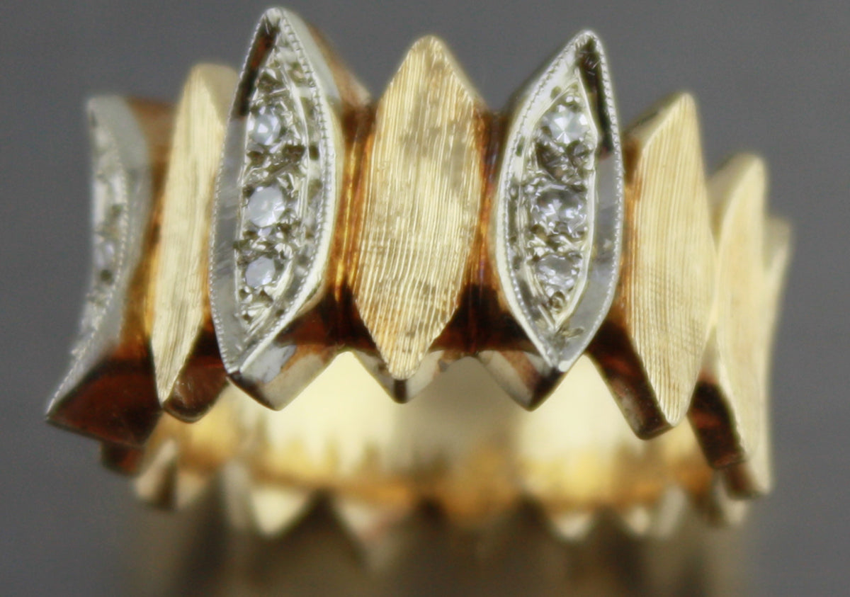 Real 14k Gold Eternity Ring 7.7 gr Size 6 top quality CZ USA Seller