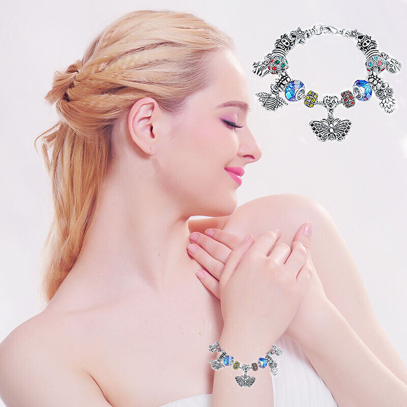 20 pieces Charm Animal European Bracelet Made with SWAROVSKI elements Crystal