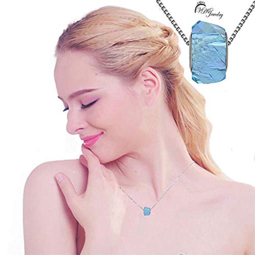 Necklace Crystal Pendant Chain made with SWAROVSKI elements free box US seller