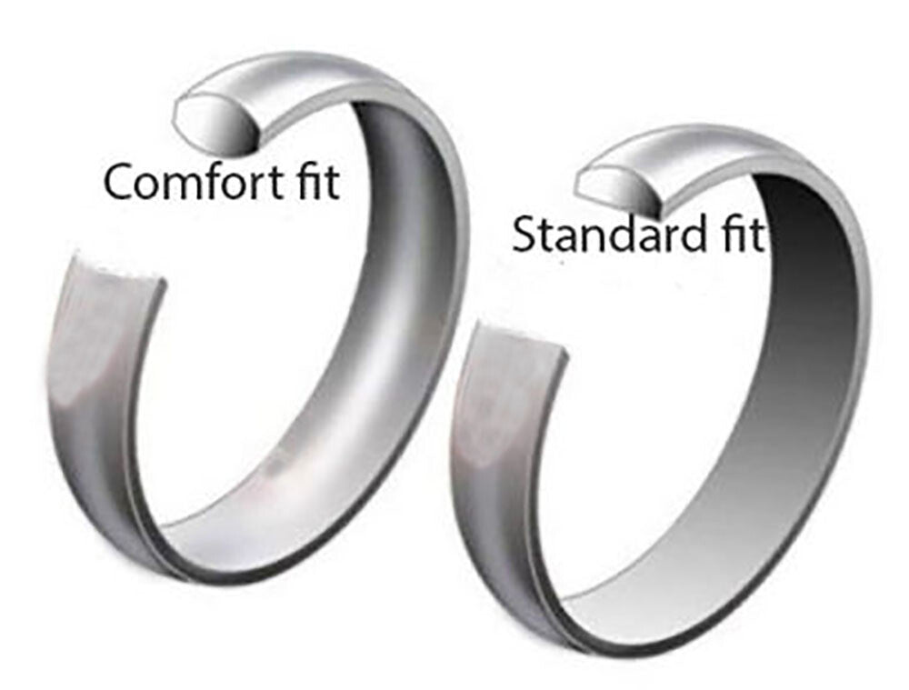 6- 8mm Tungsten VPKJewelry Men Women Wedding Brushed Ring 13 black CZ