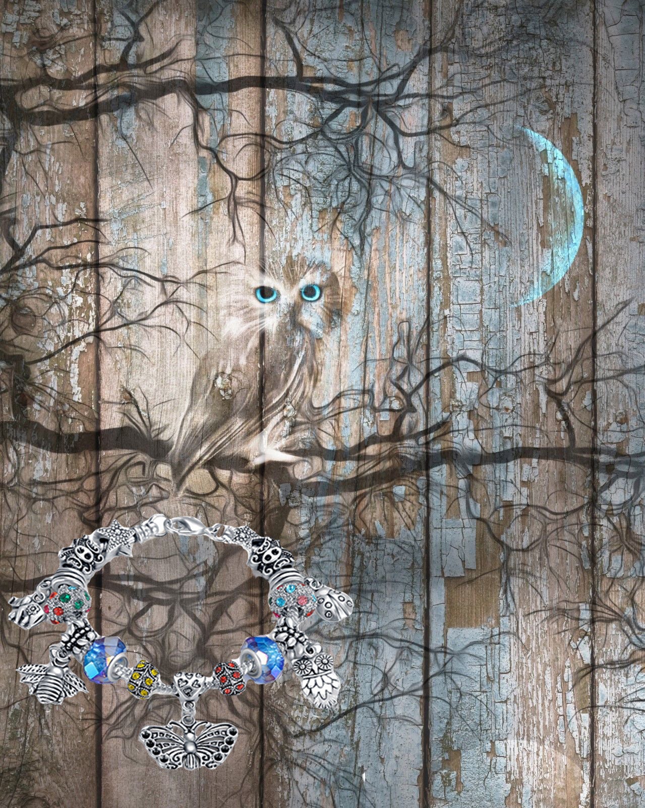 20 pieces Charm Animal European Bracelet Made with SWAROVSKI elements Crystal