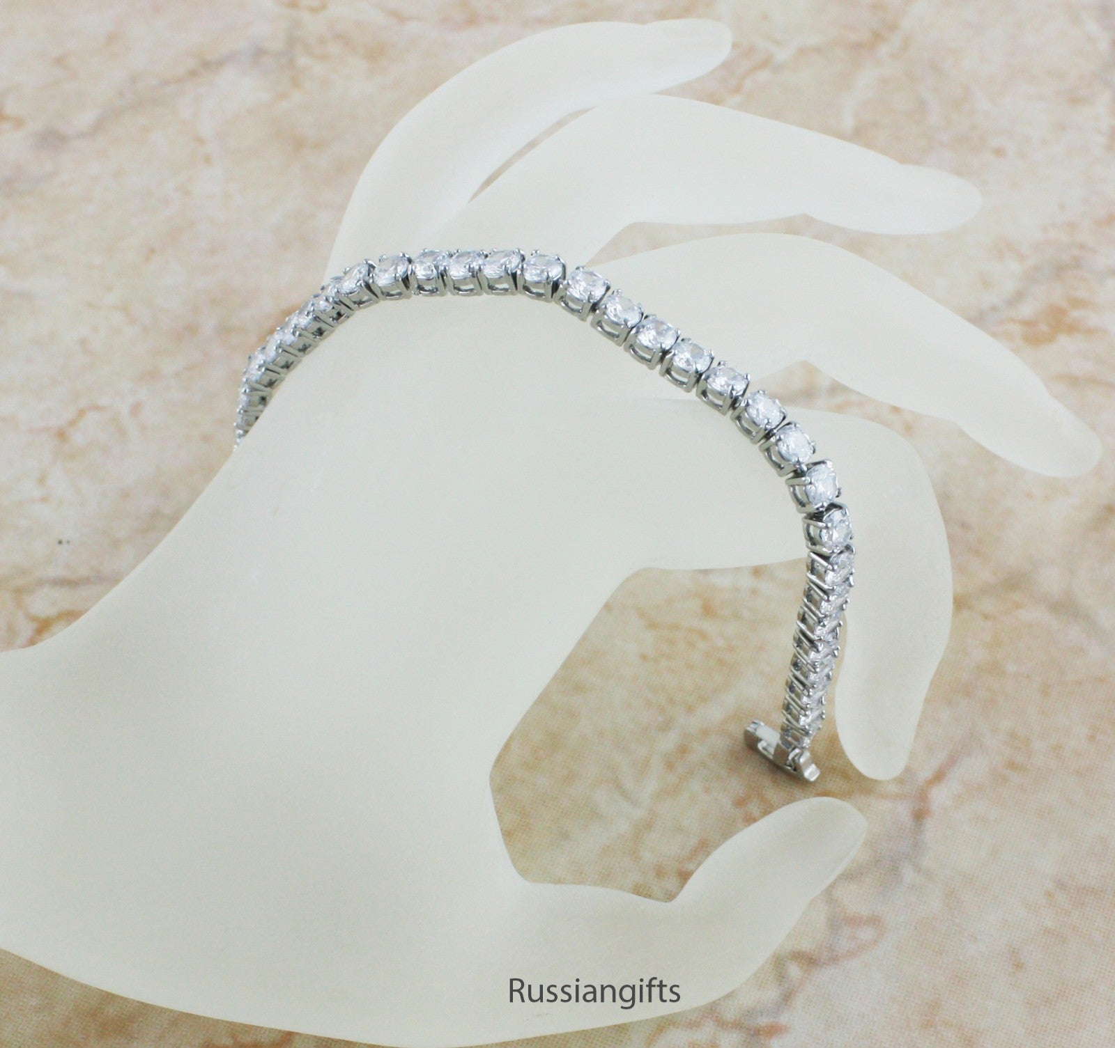 Tennis Bracelet 18k Gold Plated  12.00 ct 4mm for Women 7.5'' 7'' 6.7''