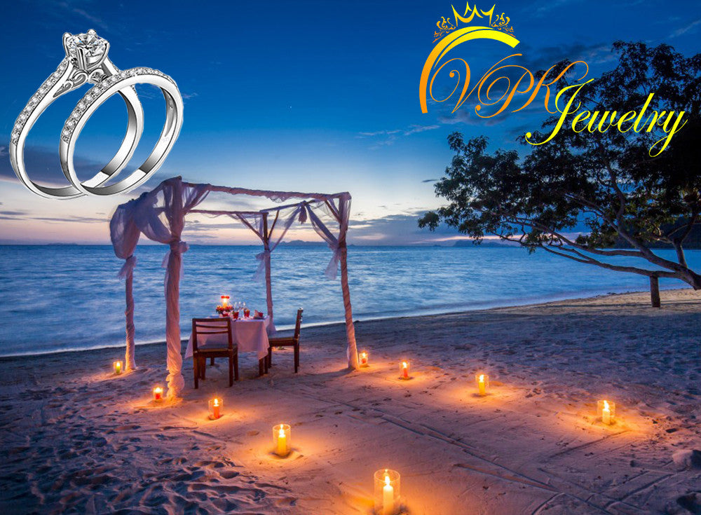 2pc Real 925 Sterling Silver Women 2ct Cubic Zirconia lab-create Sz 4-11,5