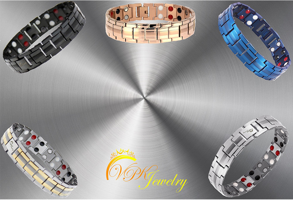 Magnet bracelet Magnetic Titanium Therapy Bangle Adjuster New VPKJewelry