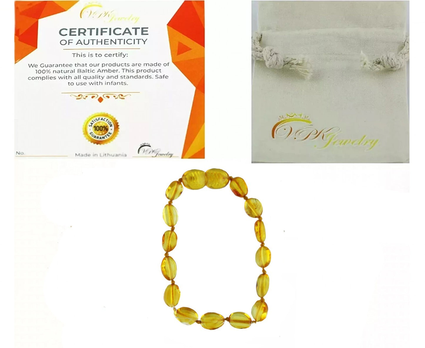 Genuine Amber Bracelet Necklace Anklet Real Beads Multicolor Unpolished Boy Girl