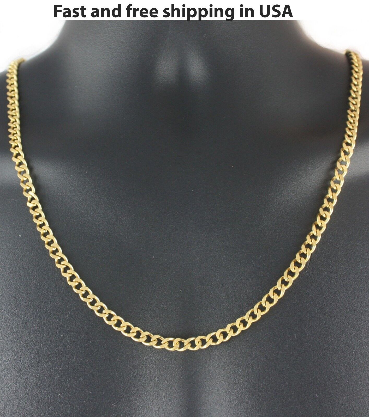 18k gold plat Link Curb Cuban Chain Necklace Bracelet 6mm 7-36'' VPKJewelry