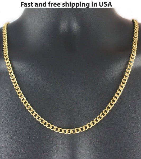 18k gold plat Link Curb Cuban Chain Necklace Bracelet 6mm 7-36'' VPKJewelry