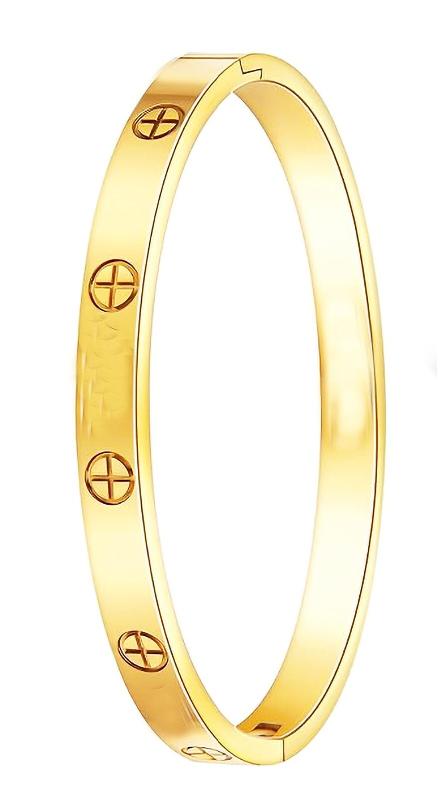 Bracelet 14k gold plated women's men girl Stainless steel bangle