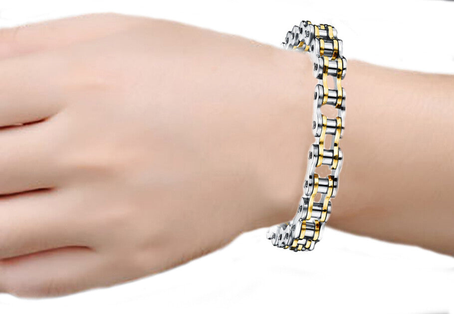 VPKJewelry Love Men Women 9'' 8.5" 7.5'' Motorcycle Bike Biker Bracelet 12mm