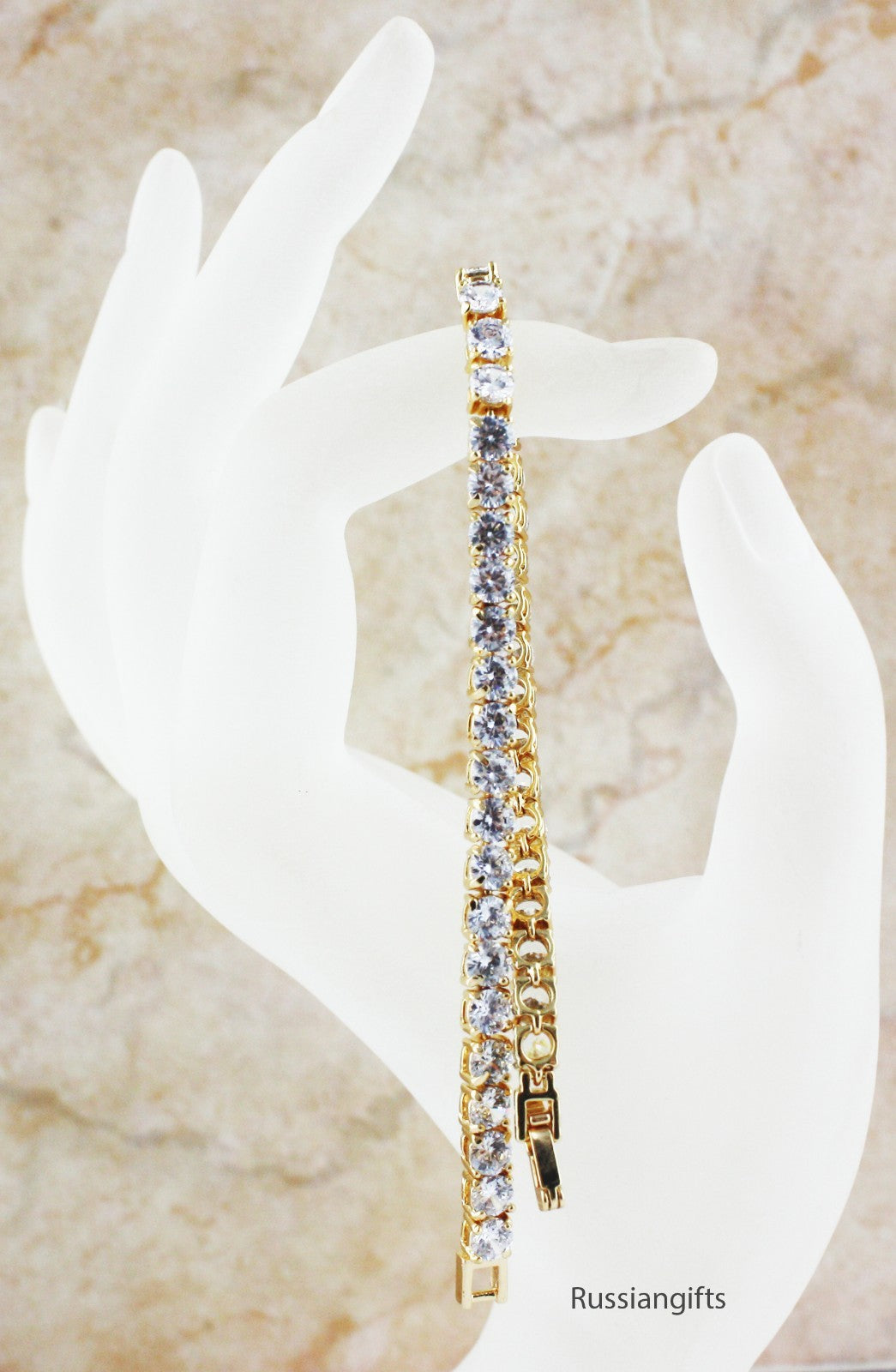 Tennis Bracelet 18k Gold Plated 12.00 ct 4mm for Women 7.5'' 7'' 6.7''