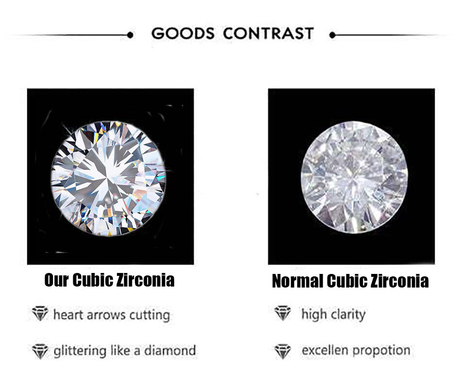 2pc Real 925 Sterling Silver Women 2ct Cubic Zirconia lab-create Sz 4-11,5