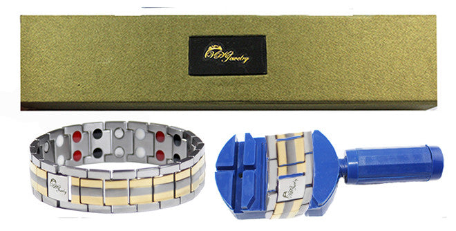 Magnet bracelet Magnetic Titanium Therapy Bangle Adjuster New VPKJewelry