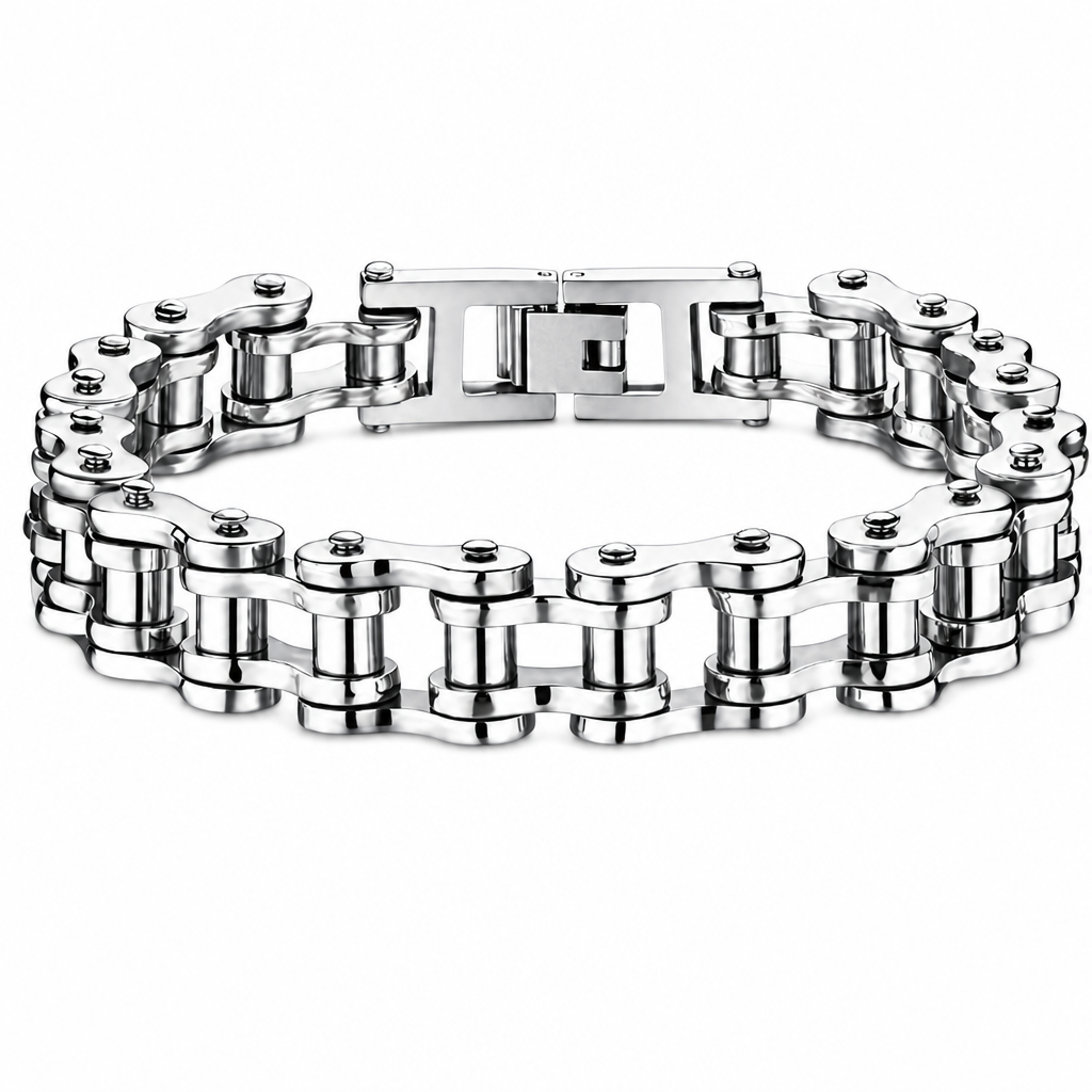 VPKJewelry Love Men Women 9'' 8.5" 7.5'' Motorcycle Bike Biker Bracelet 12mm - silver bracelet