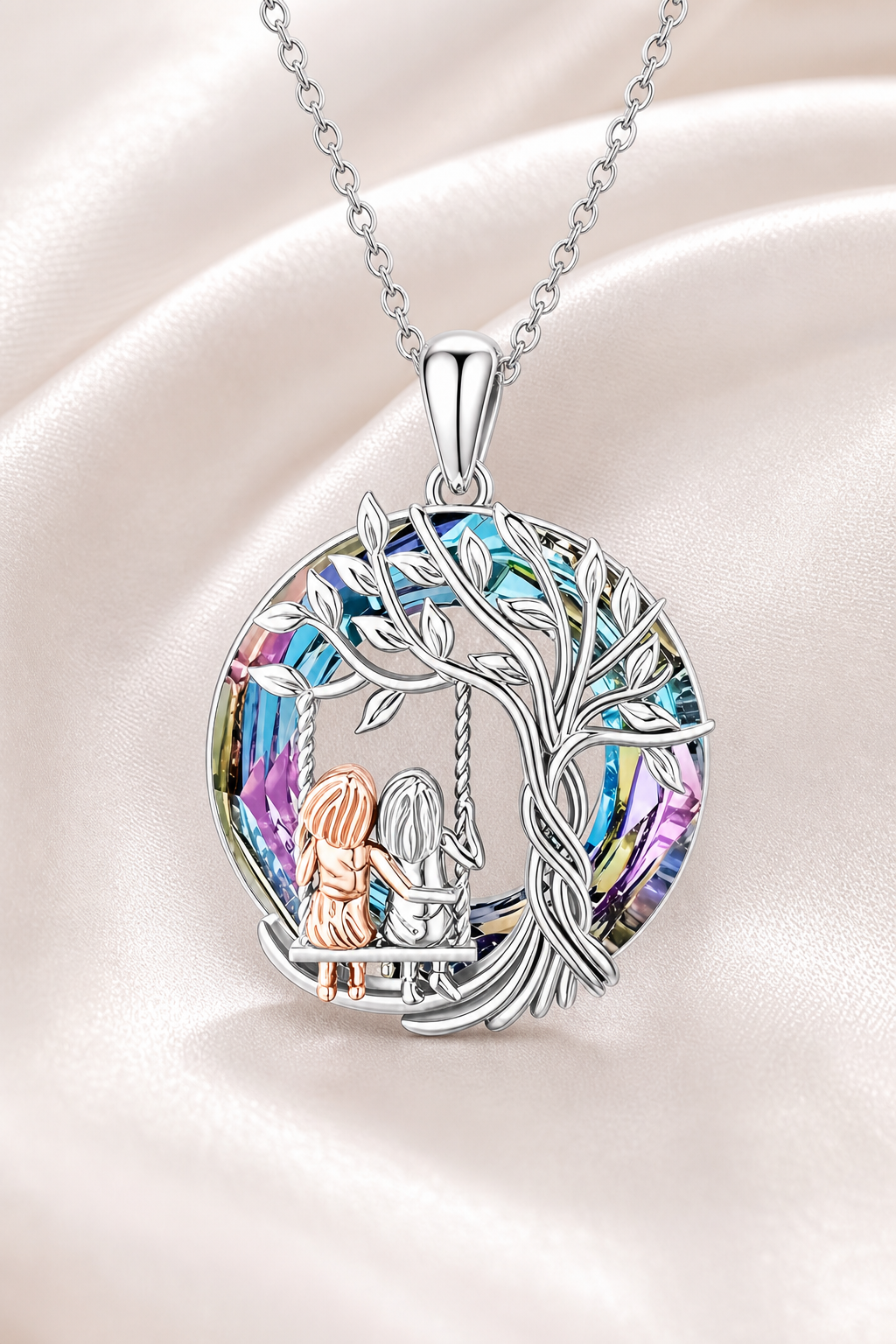 VPKJewelry Tree of Life two sister necklace pendant standalone jewelry photoshoot