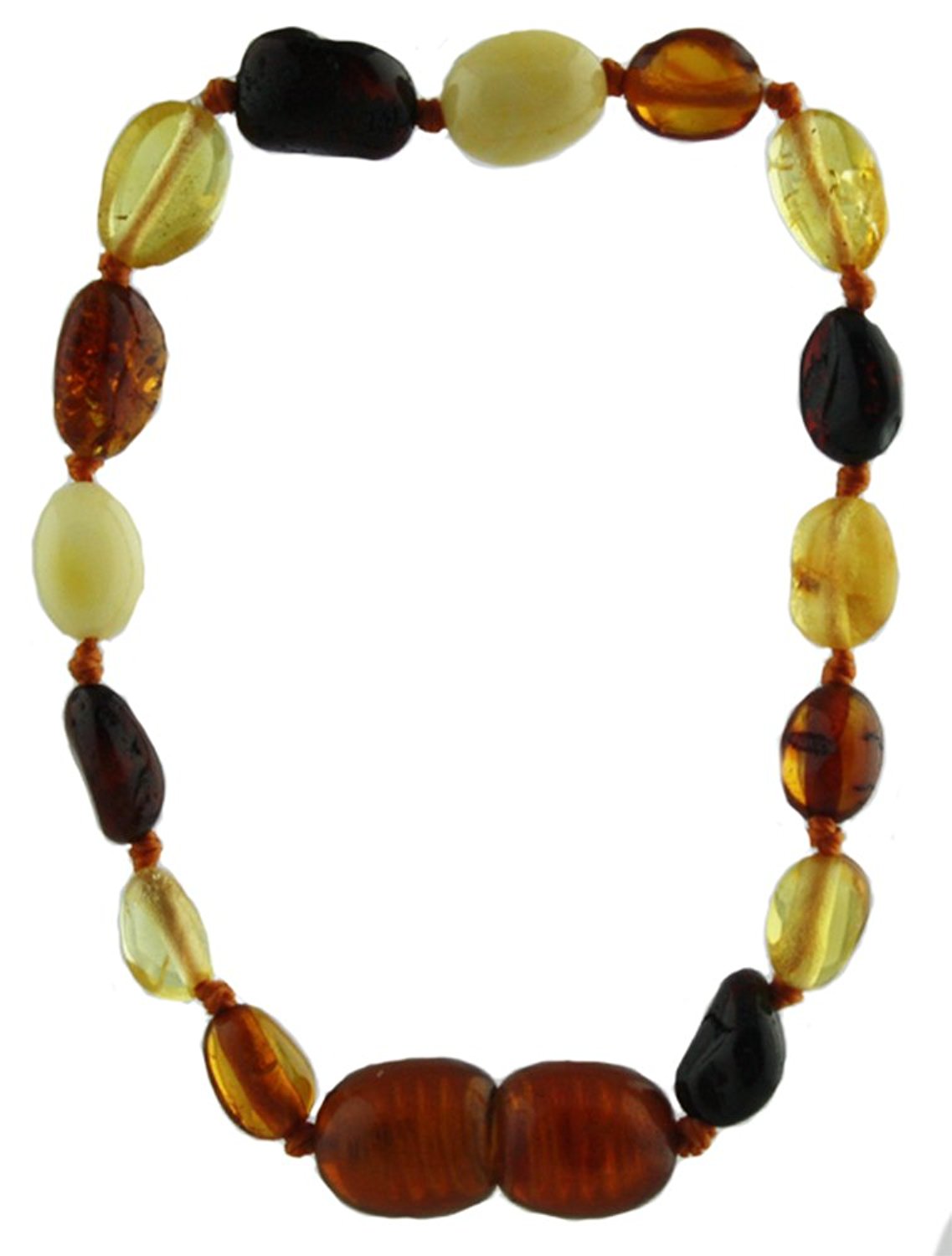 VPKJewelry Amber Teething Oval Bracelet Babies Anti Inflammatory Drooling Pain Reduce Properties Multi-color Baltic