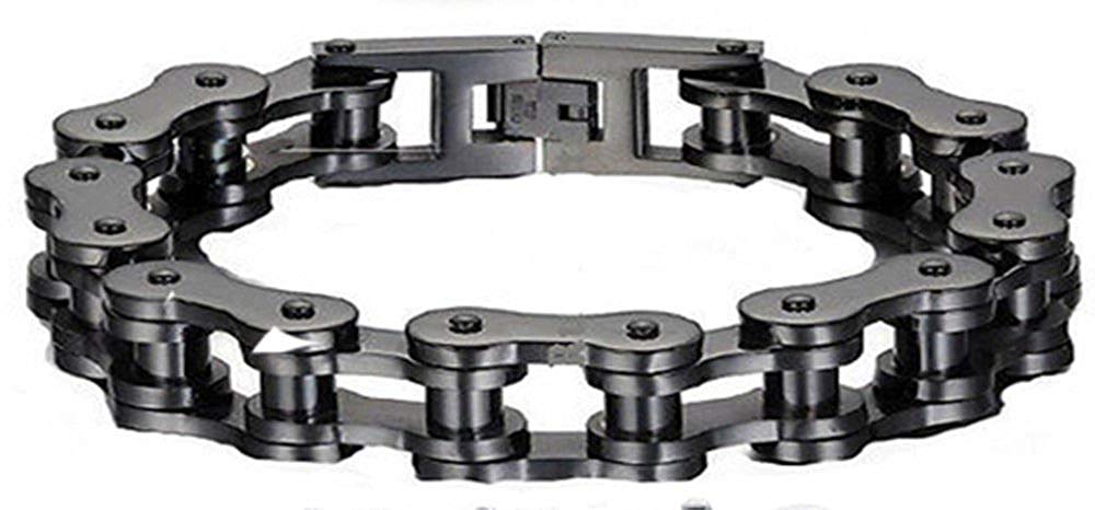 VPKJewelry Men Women Stainless Steel Motorcycle Bike Biker Link Chain Bracelet W 12 mm L 8.5'' 5 color