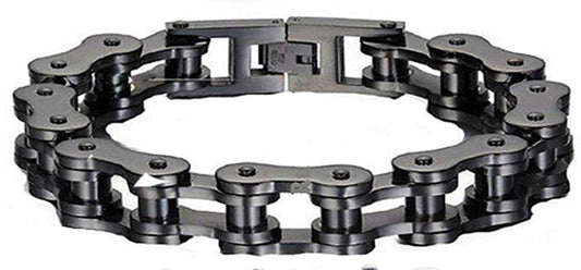 VPKJewelry Men Women Stainless Steel Motorcycle Bike Biker Link Chain Bracelet W 12 mm L 8.5'' 5 color