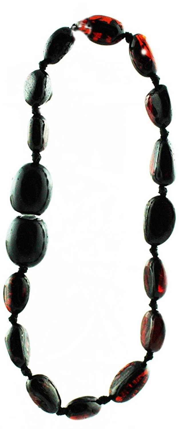 VPKJewelry Amber Teething Oval Bracelet Babies Anti Inflammatory Drooling Pain Reduce Properties Cherry Baltic