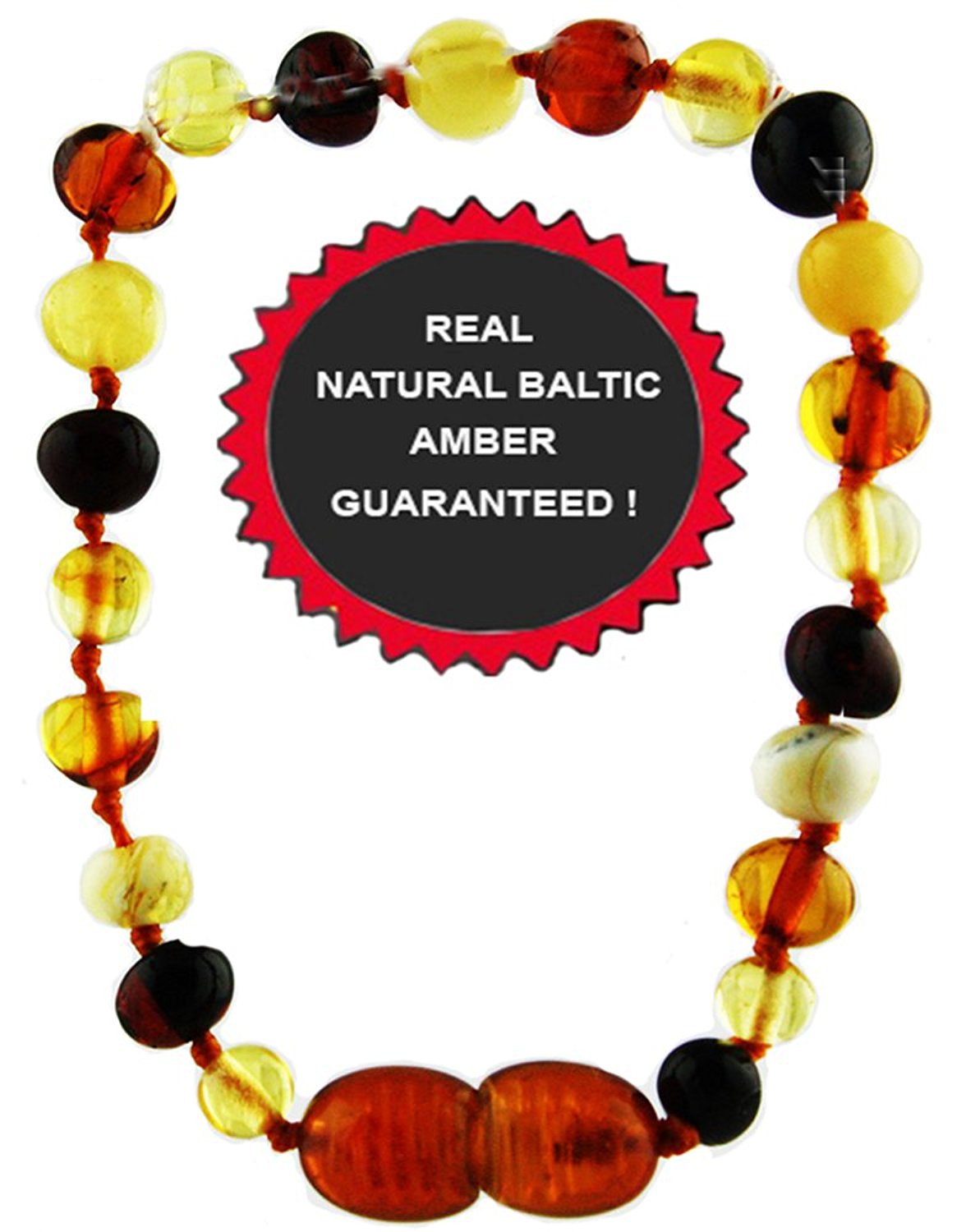 VPKJewelry Amber Teething Bracelet Babies Anti Inflammatory Drooling Pain Reduce Properties Multi-color Baltic