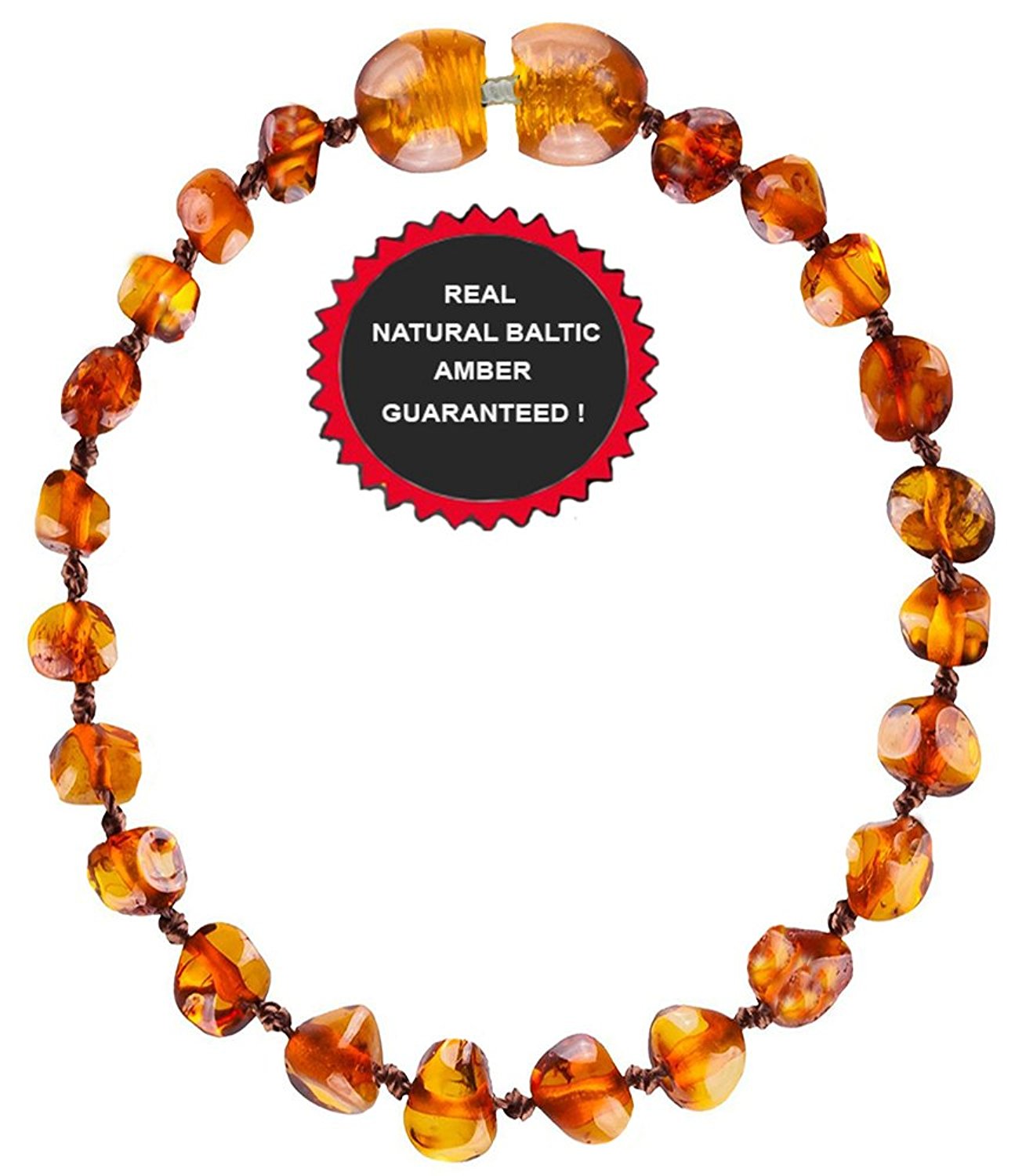 VPKJewelry Amber Teething Bracelet Babies Anti Inflammatory Drooling Pain Reduce Cognac Honey Unisex Baltic