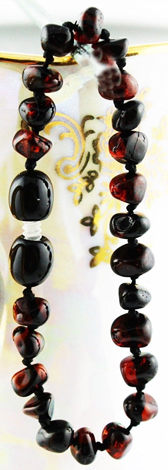 VPKJewelry Amber Teething Bracelet Babies Anti Inflammatory Drooling Pain Reduce Properties Cherry Baltic