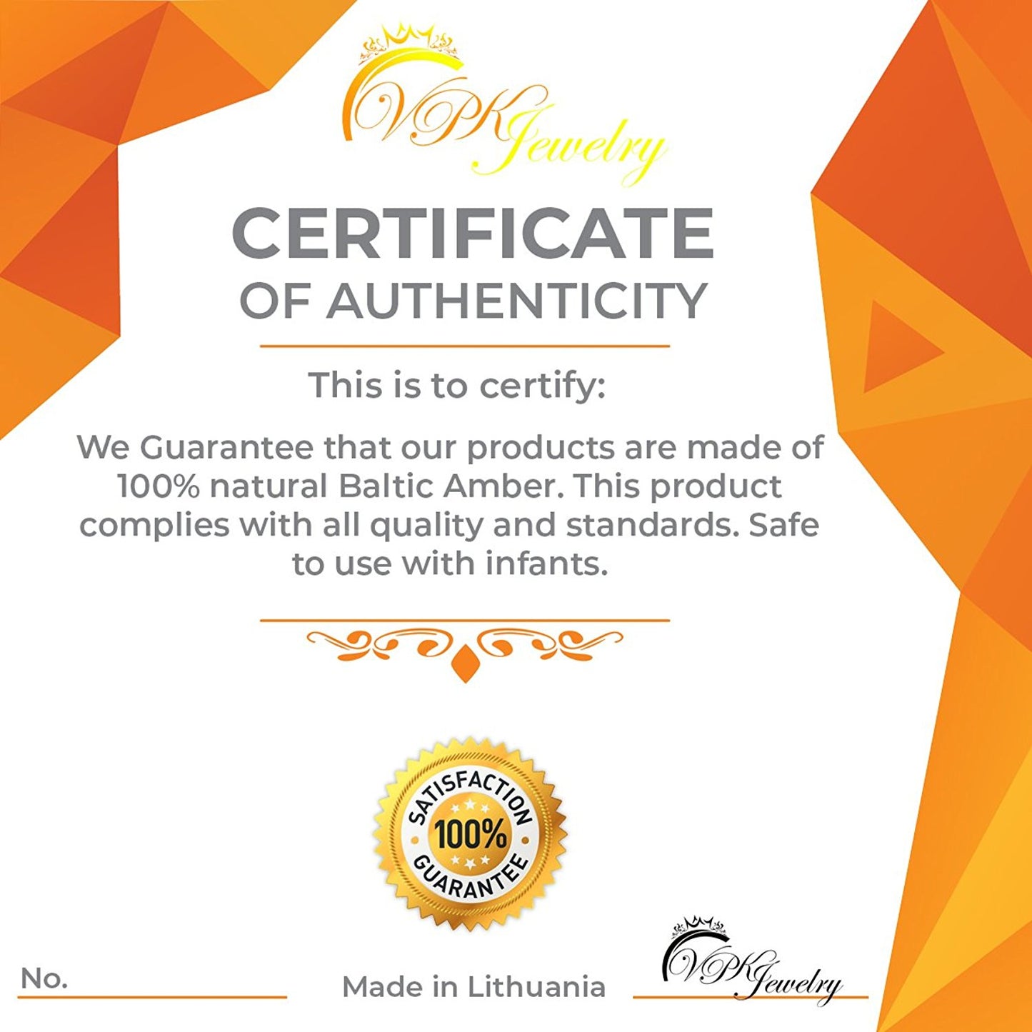 VPKJewelry Amber Teething Oval Bracelet Babies Anti Inflammatory Drooling Pain Reduce Honey Unisex Baltic