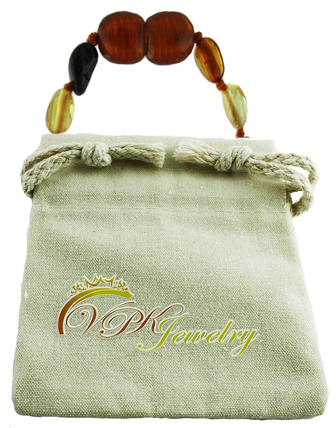 VPKJewelry Amber Teething Oval Bracelet Babies Anti Inflammatory Drooling Pain Reduce Properties Multi-color Baltic