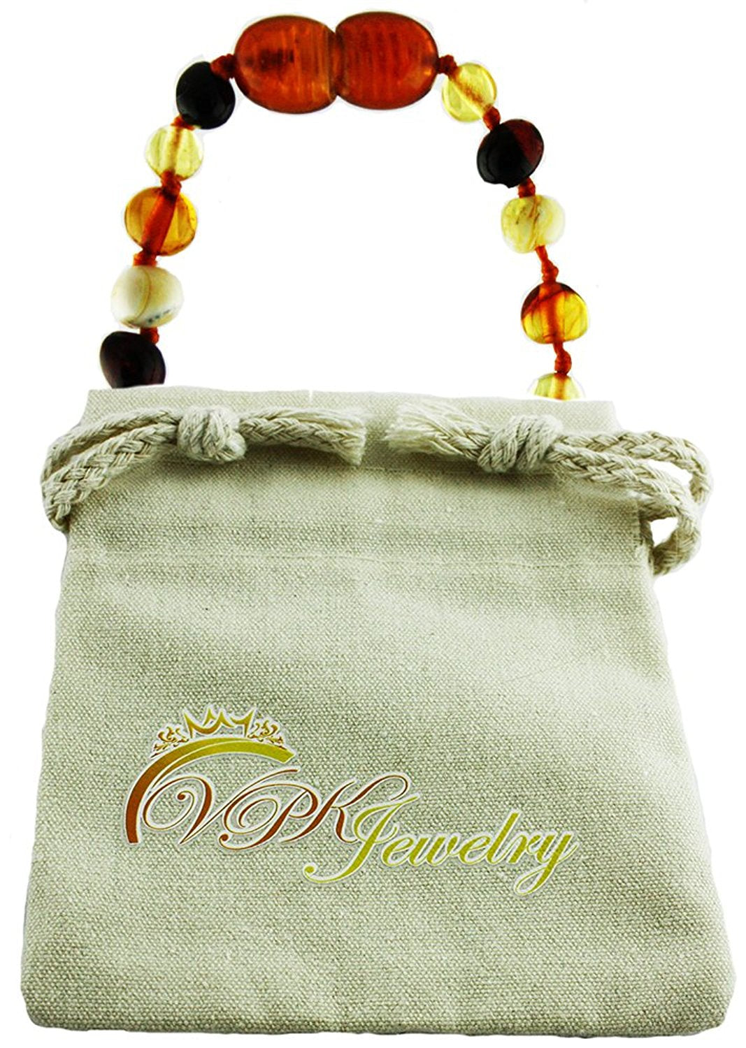 VPKJewelry Amber Teething Bracelet Babies Anti Inflammatory Drooling Pain Reduce Properties Multi-color Baltic