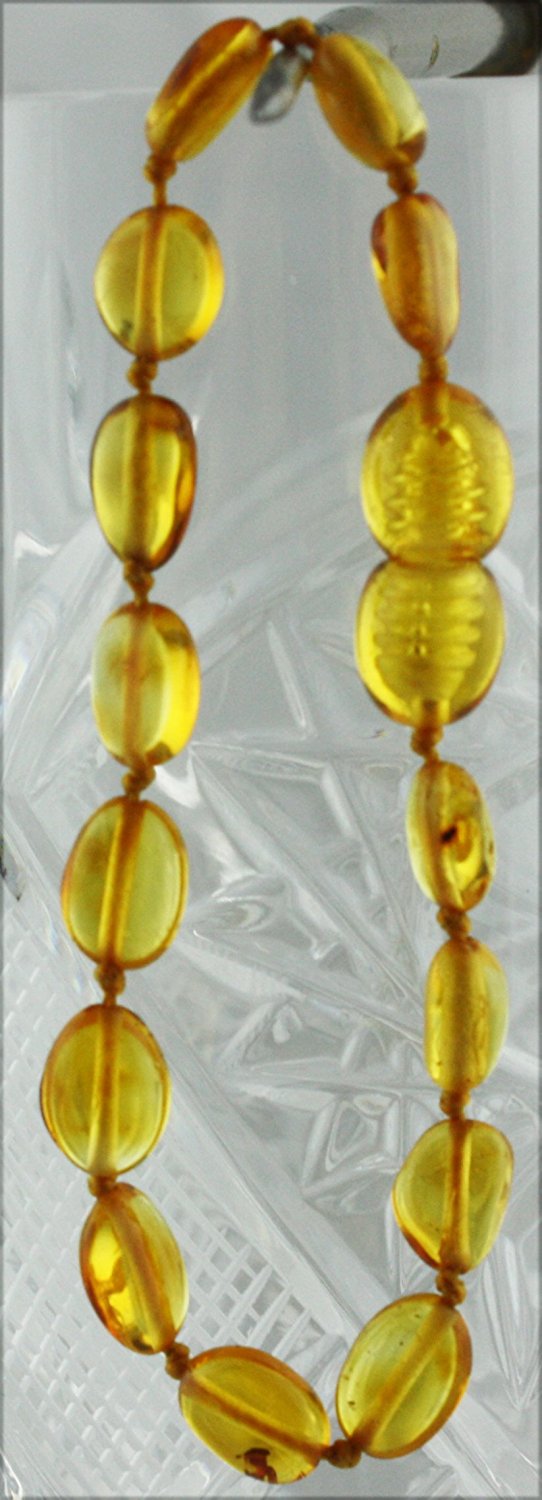VPKJewelry Amber Teething Oval Bracelet Babies Anti Inflammatory Drooling Pain Reduce Honey Unisex Baltic