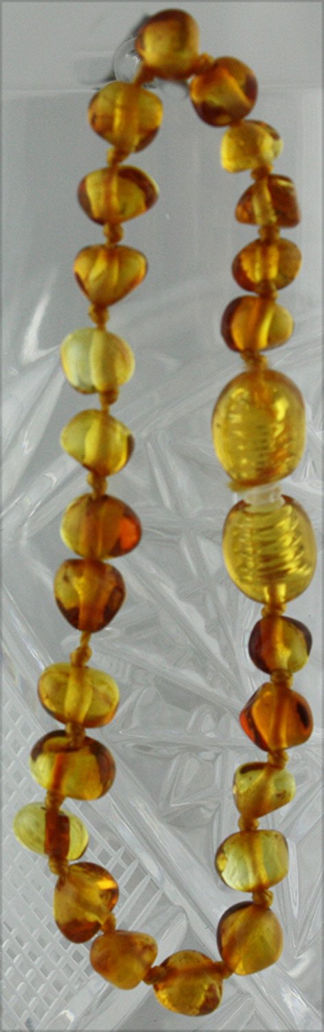VPKJewelry Amber Teething Bracelet Babies Anti Inflammatory Drooling Pain Reduce Honey Unisex Baltic
