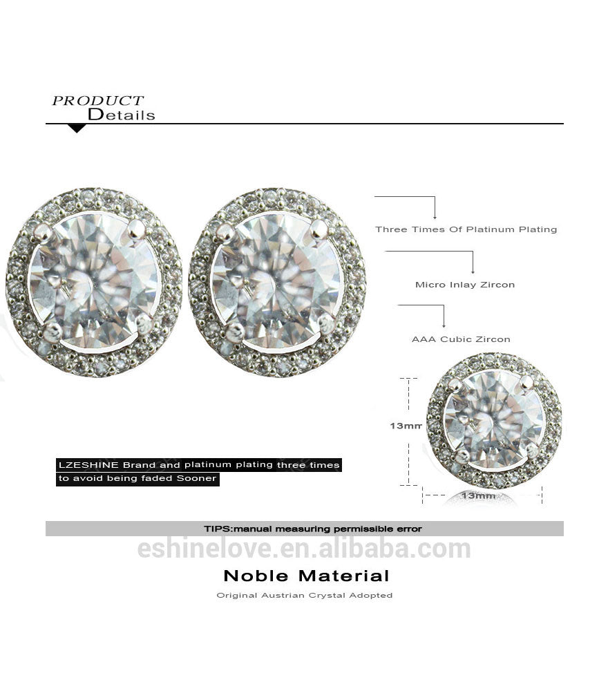 Women's 18k White or Yellow Gold Plated Russian Earrings buy 2 get 1 free 