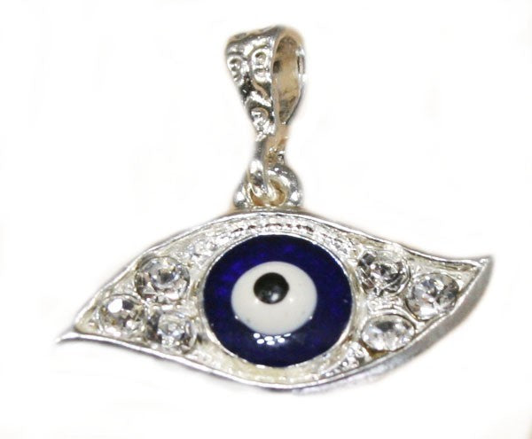 VPKJewelry Real 925 sterling silver Evil Eye Blue Greek Charm Pendant 