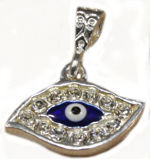 VPKJewelry Real 925 sterling silver Evil Eye Blue Greek Charm Pendant 