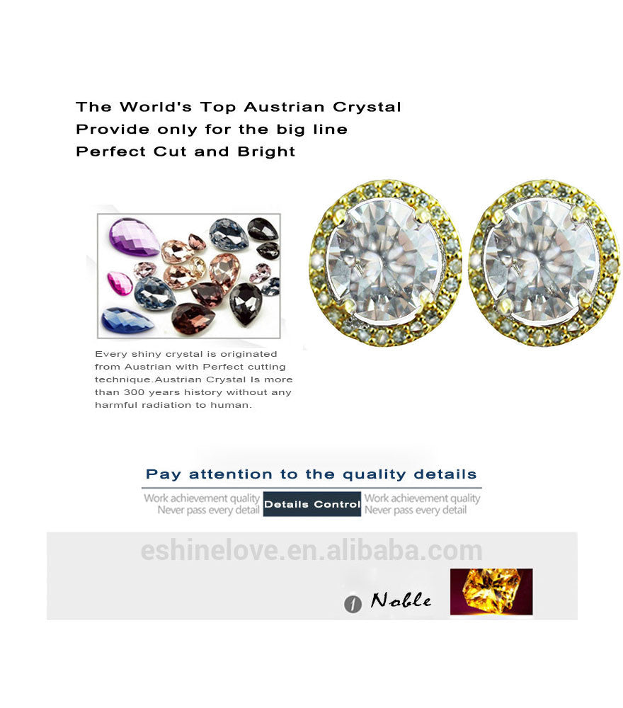Women's 18k White or Yellow Gold Plated Russian Earrings buy 2 get 1 free 