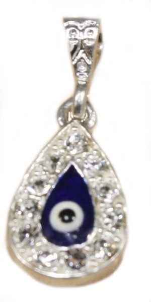 VPKJewelry Real 925 sterling silver Evil Eye Blue Greek Charm Pendant 