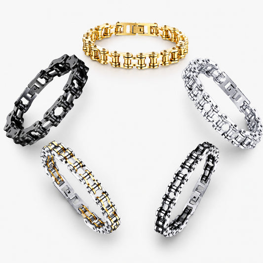 VPKJewelry Love Men Women 9'' 8.5" 7.5'' Motorcycle Bike Biker Bracelet 12mm