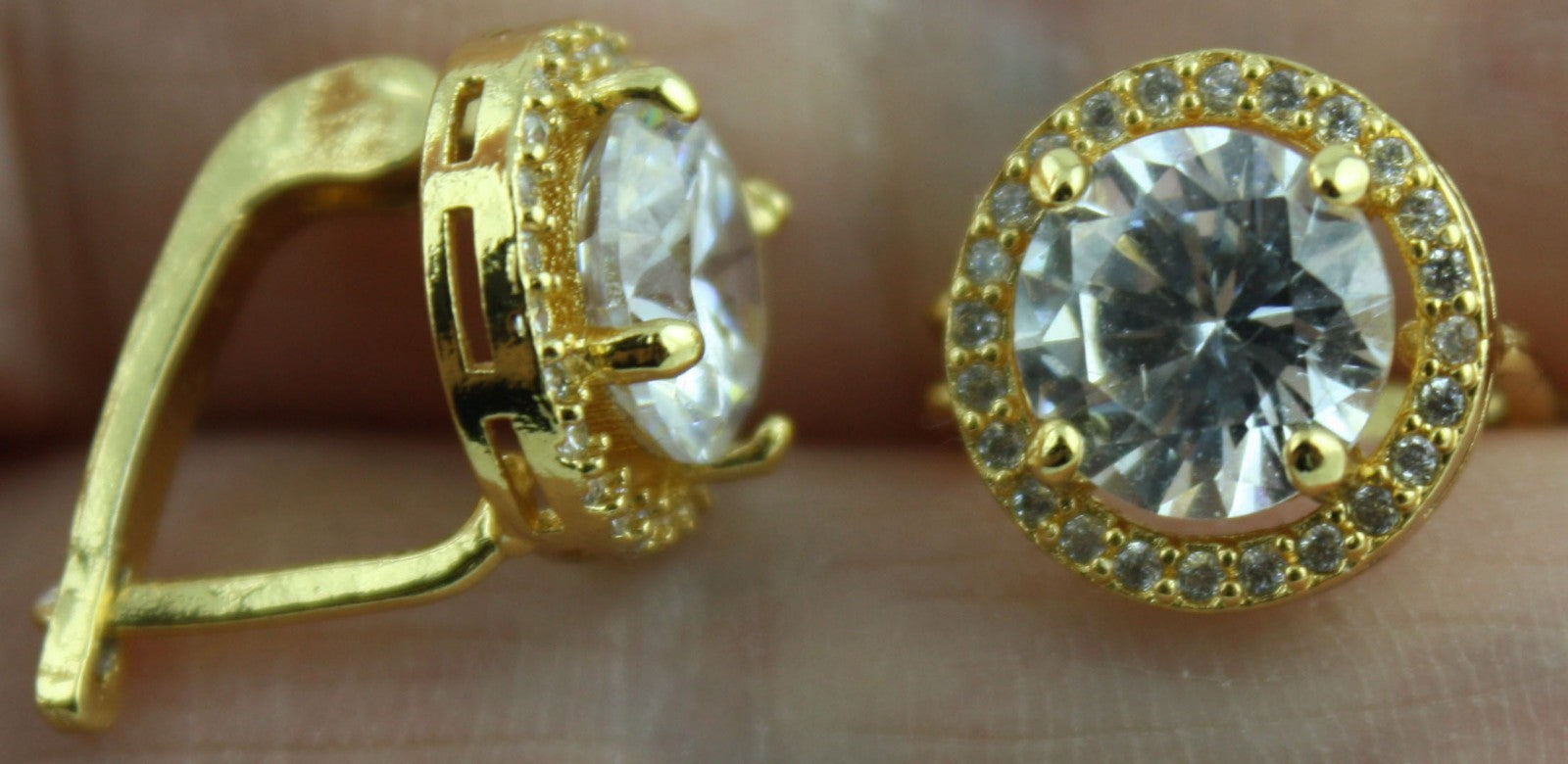 Women's 18k White or Yellow Gold Plated Russian Earrings buy 2 get 1 free 